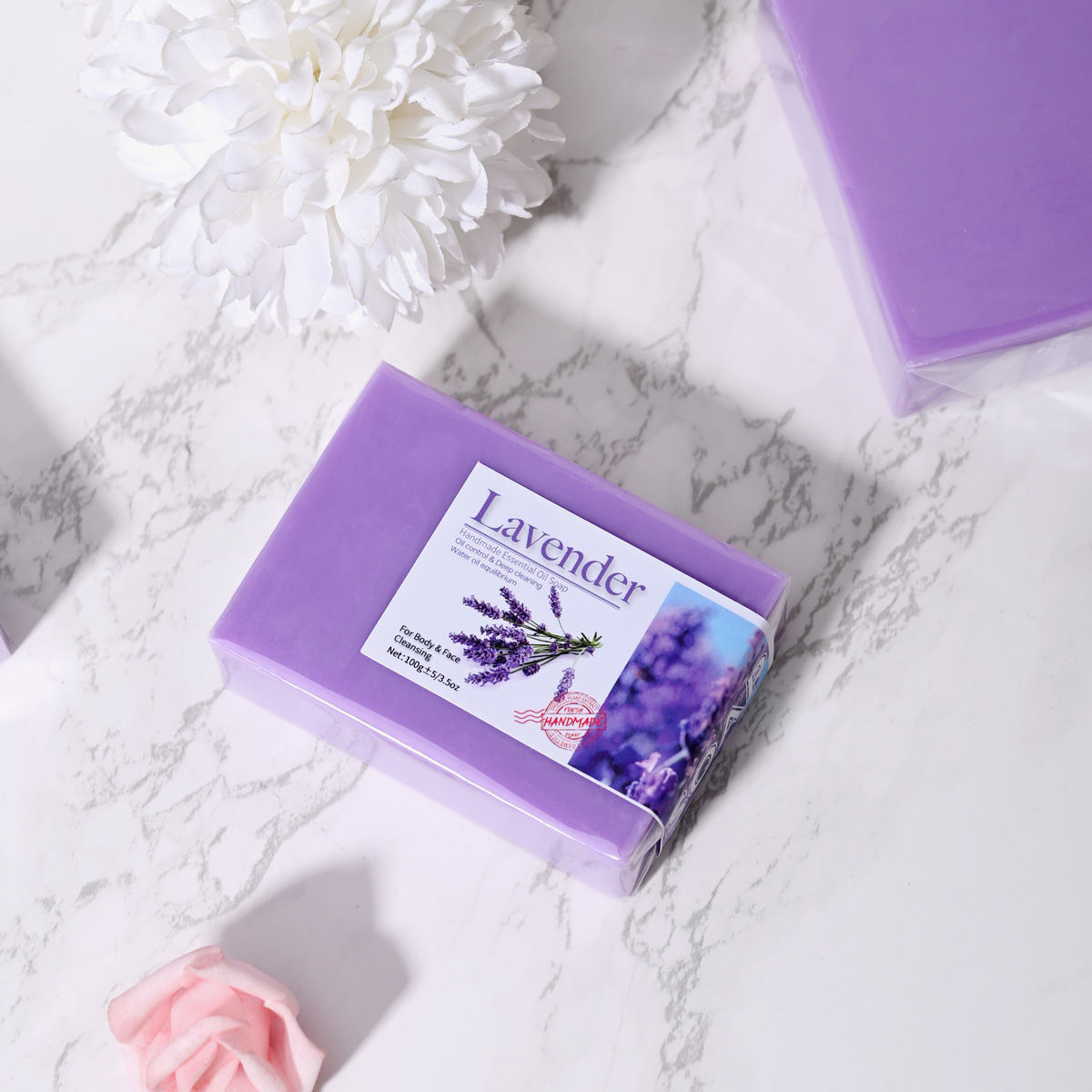 Natural Organic Lavender Essential Oil Soap Handmade Soap for Cleansing, Refresh