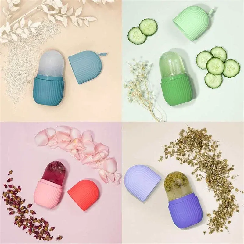 Silicone Face Ice mold Skin Care Beauty Ice Facial Roller Face Massager Ice Tray
