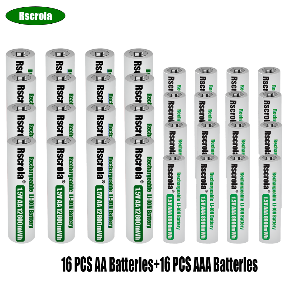 Capacity Rechargeable 12800mwh Battery Aaa 8900mwh Charge
