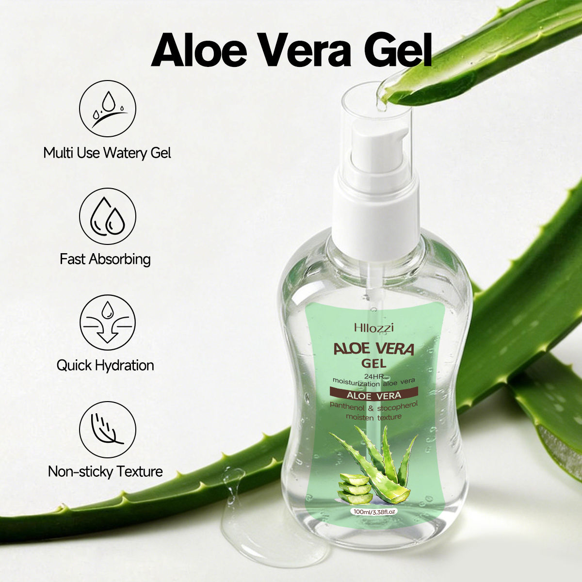 MOISTURIZER AFTER SUN ALOE VERA GEL,Quick absorption, non-greasy texture, post
