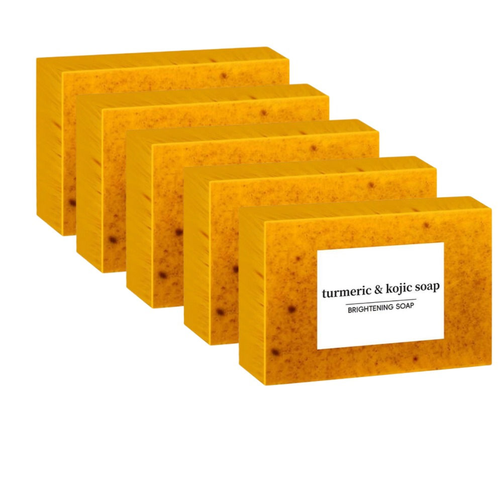 100g Turmeric Hand Made Soap, Lemon Kojic Acid Soap, Shower and Facial Soap Body