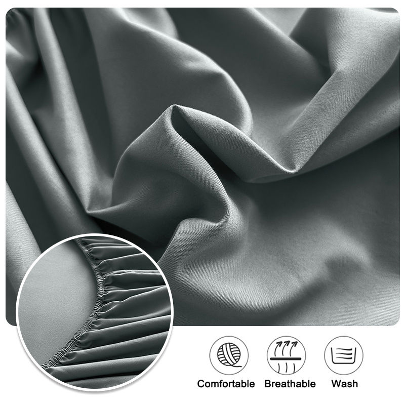 90/120/150/180x200 Fitted Bed Sheet With Elastic Band Solid Color Mattress Cover