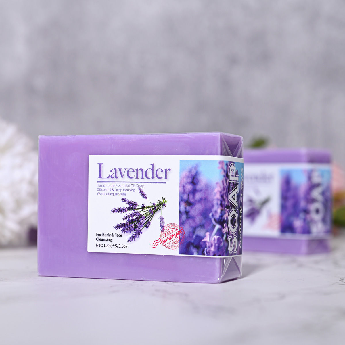 Natural Organic Lavender Essential Oil Soap Handmade Soap for Cleansing, Refresh