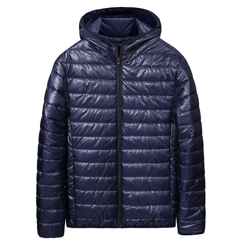 Men's Short Lightweight down Cotton Jacket Autumn Winter New Style Bread Style C