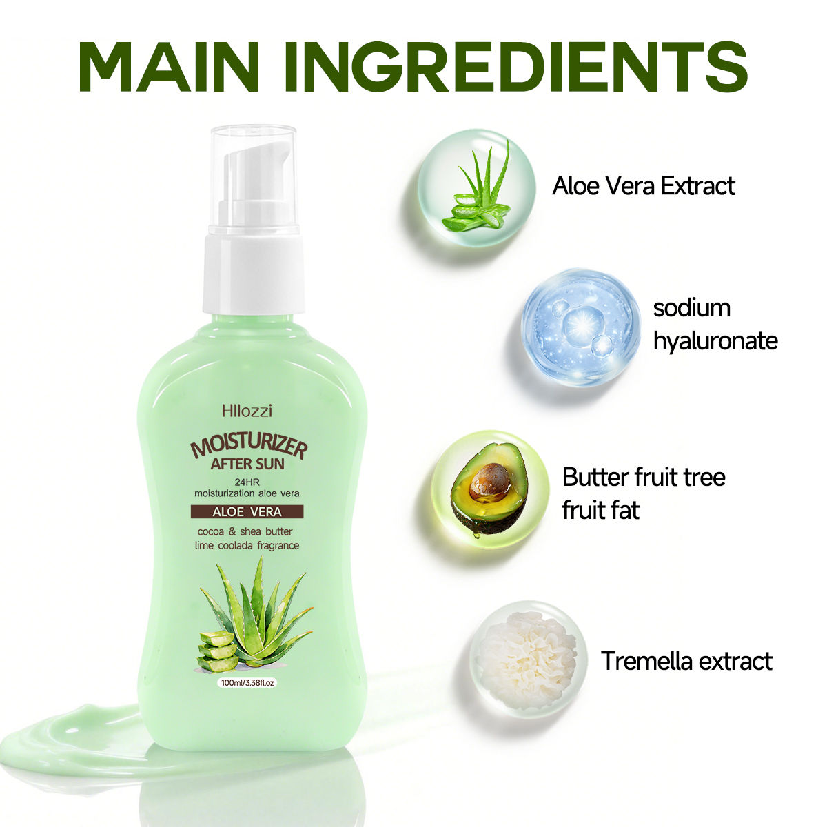 MOISTURIZER AFTER SUN ALOE VERA GEL,Quick absorption, non-greasy texture, post