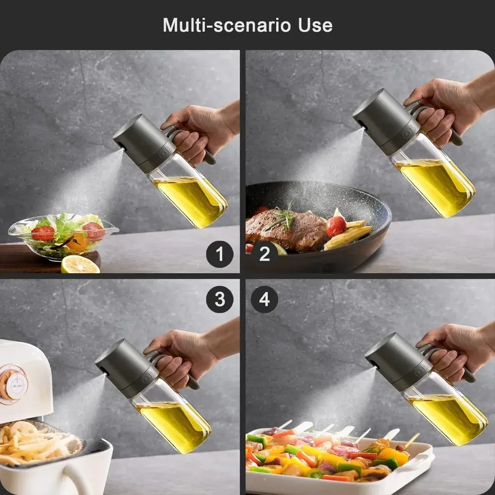 Kitchen Gadgets Oil Sprayer for Cooking 8.5oz Glass Oil Spray Bottle Cooking Oil
