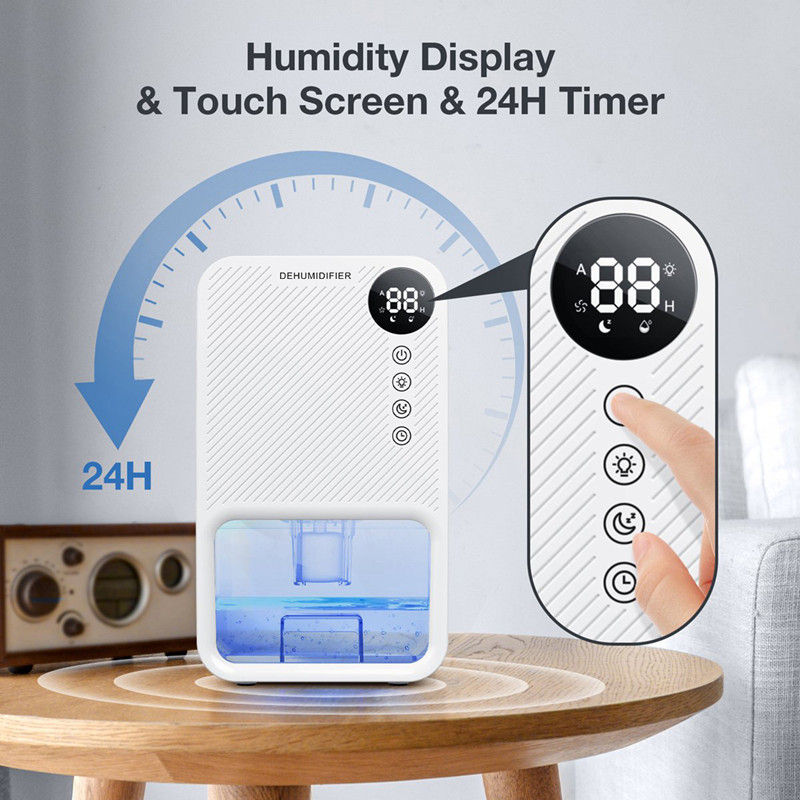 Mini Dehumidifier 1500ml Portable, Bathroom - Ultra Quiet & Auto Shut Off Dehumi