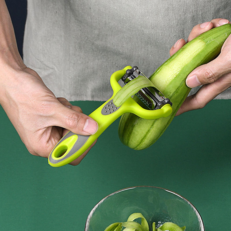 3 In 1 Rotary Peeler Fruit Vegetables Cabbage Graters Salad Carrot Potato Slicer