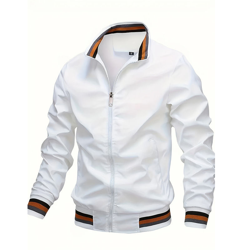 Men's Jackets Autumn and Winter Stand Collar Casual Zipper Jacket Outdoor Sports