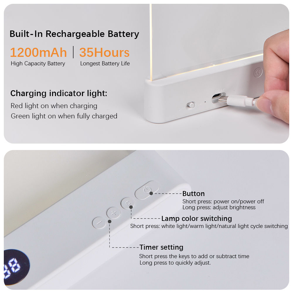 LED Reading Light Night Light Book Family Study Reading Lamp Portable Bookmark L