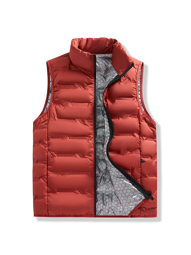 80% White Duck Down Men's Winter Vest Sleeveless Puffer Jacket Graphene Liner St