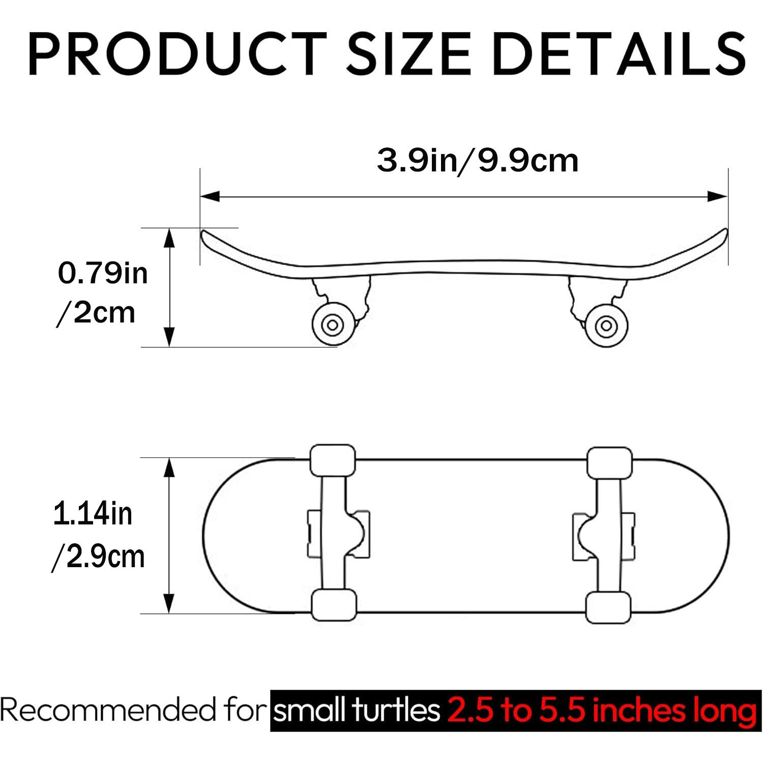 Turtle Skateboard Mini With Anti-Slip Pad, Smooth Rolling Wheels for Turtles, To