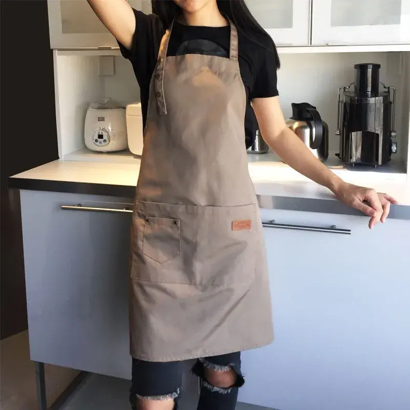 Fashion Canvas Kitchen Aprons For Woman Men Chef Work Apron For Grill Restaurant