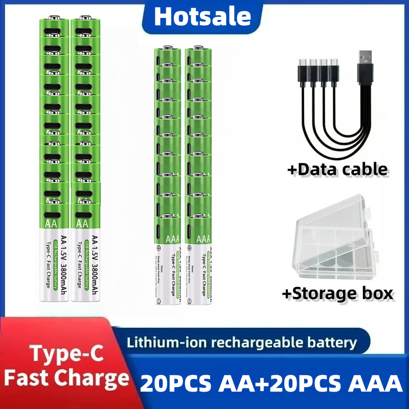 1.5V AA/AAA Rechargeable Batteries, AA/AAA Alkaline Batteries, 3800-3000mAh, for