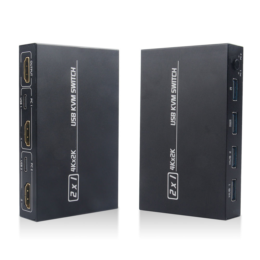 KVM 2-in-1 HDMI-compatible/USB KVM Switch Adapter USB Switcher 2 Input 1 Output