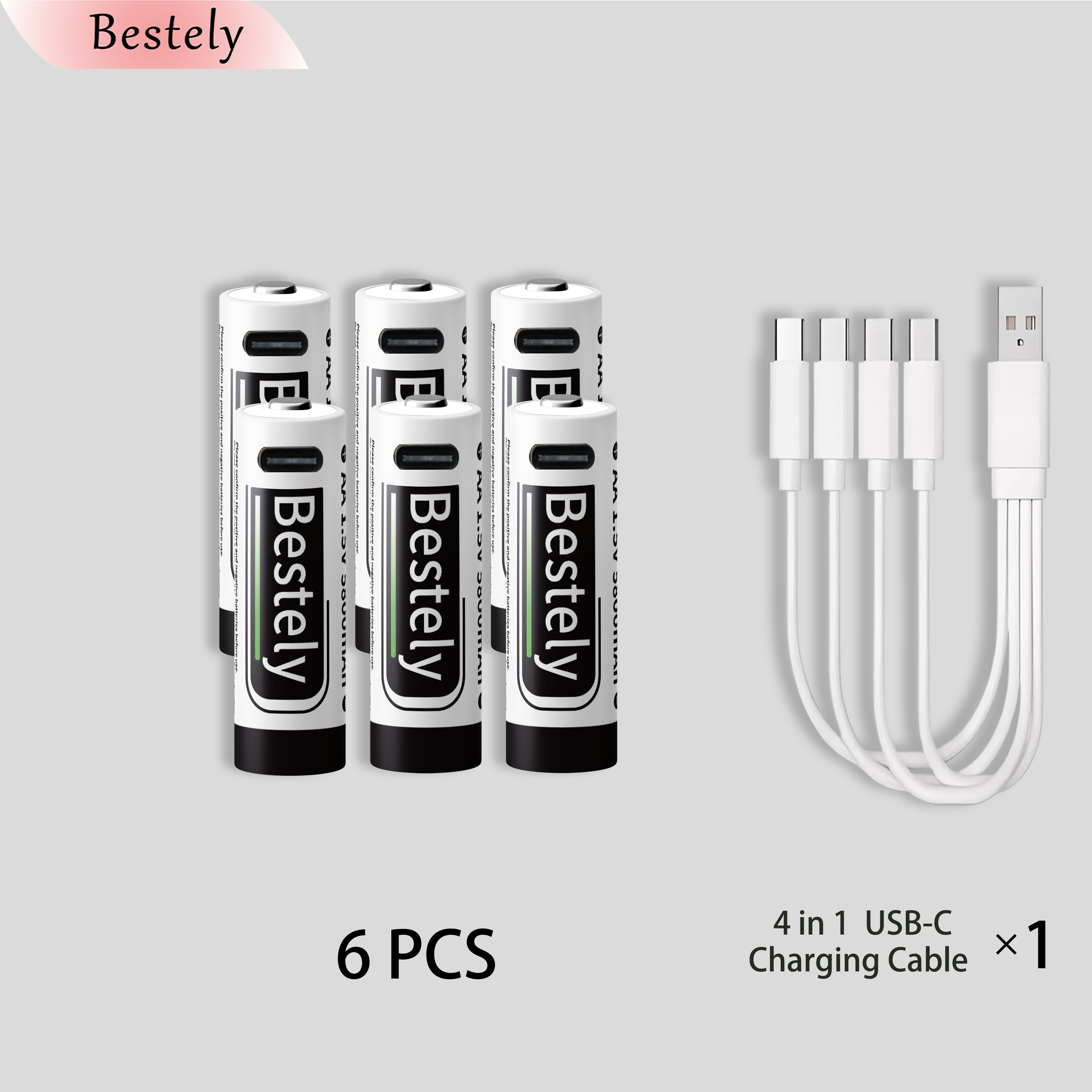 AA Rechargeable Batteries 1.5V 5800mAh Li-ion Battery Long-Lasting High Capacity