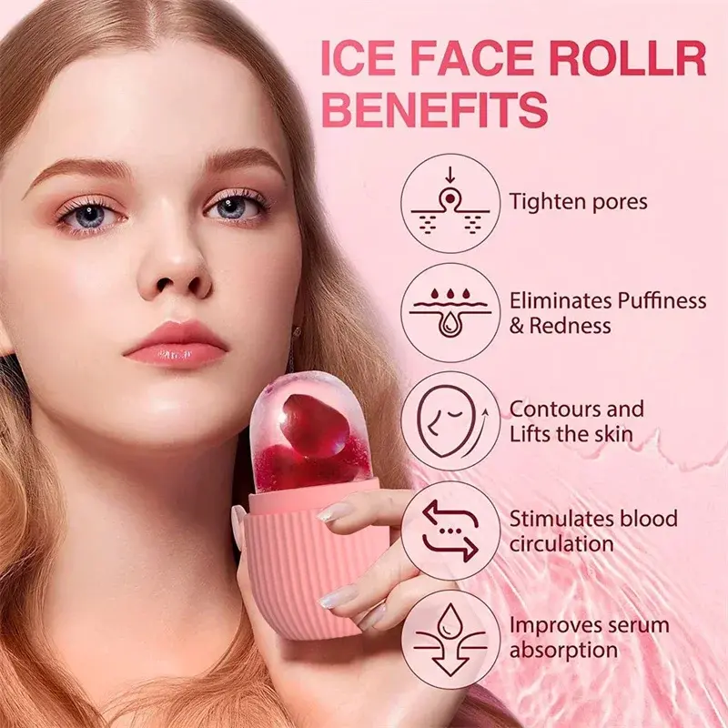 Silicone Face Ice mold Skin Care Beauty Ice Facial Roller Face Massager Ice Tray