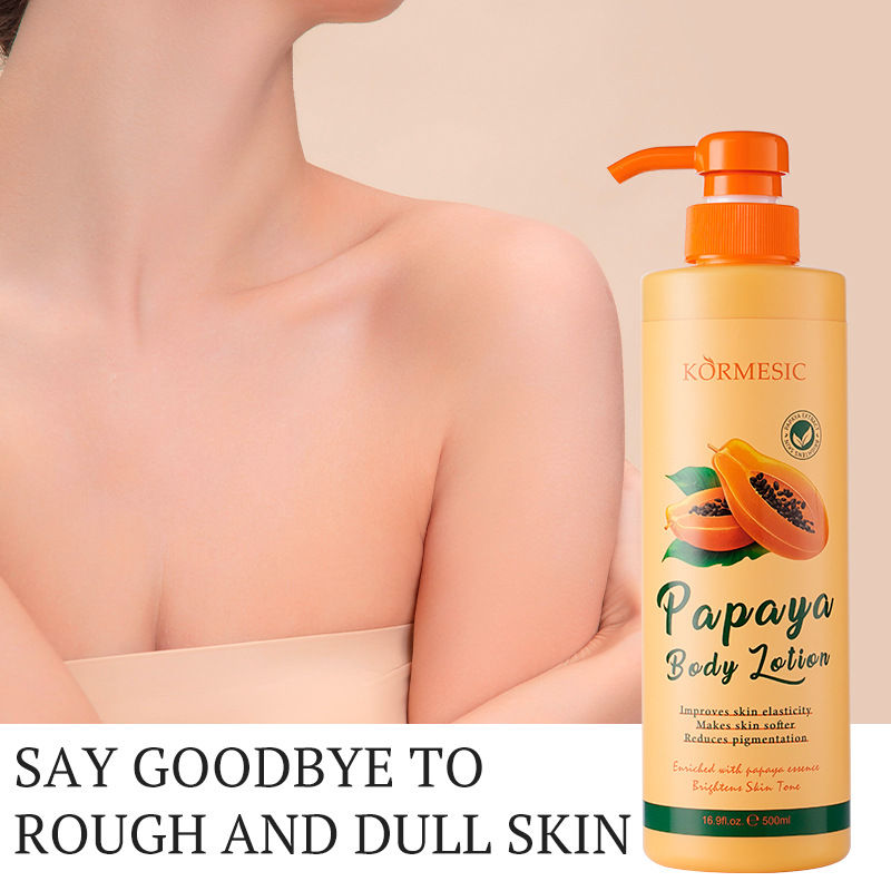500ML KORMESIC Papaya Body Lotion Cream Moisturising Exfoliating Leg Arm Nourish