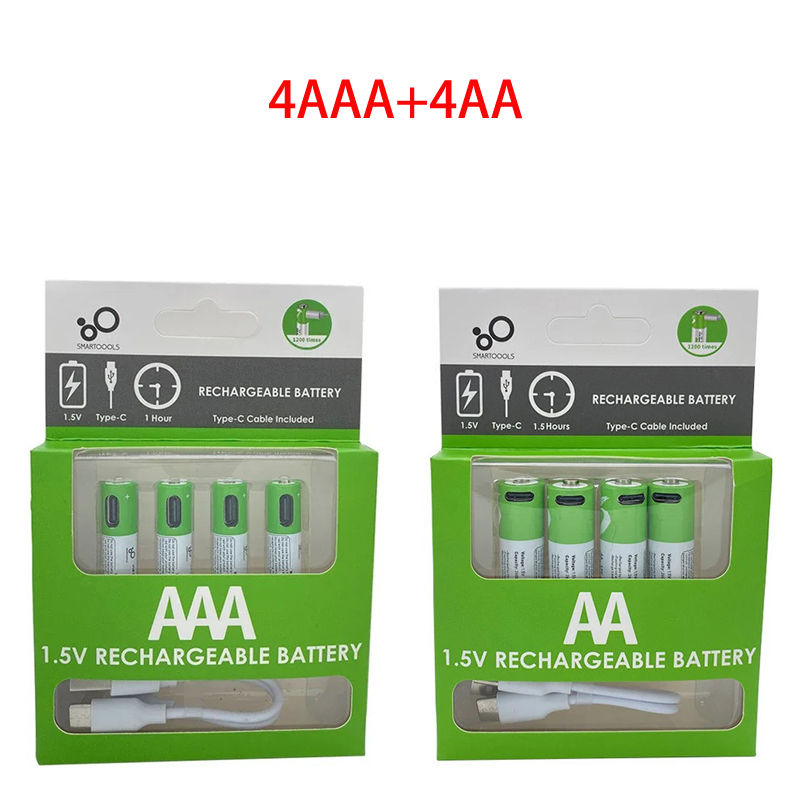 1.5V AA 2600mWh AAA 750mWh Li-ion Batteries for Mouse,Clock,Shaver,Hermometer+TY