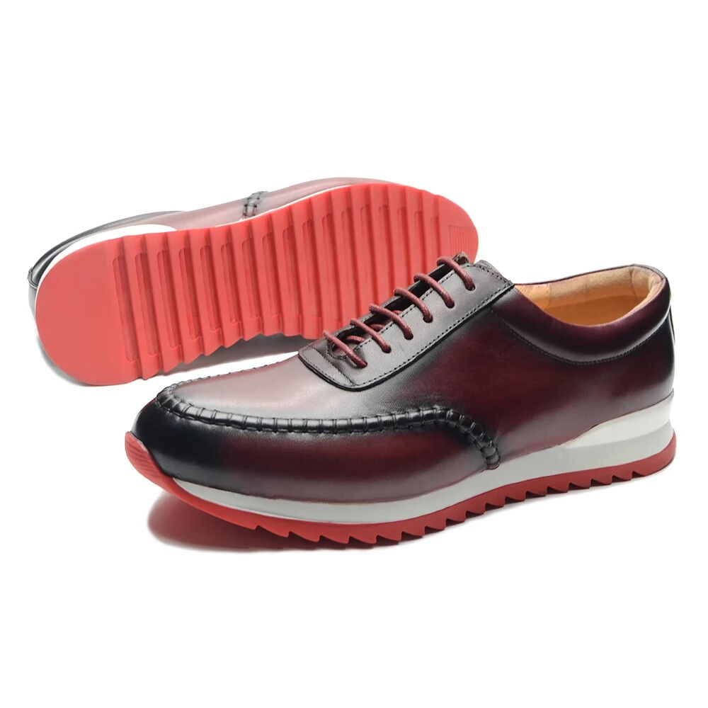 Men Shoes British Genuine Leather Shoes Comfortable Autumn 2026 New Lace Up Casu