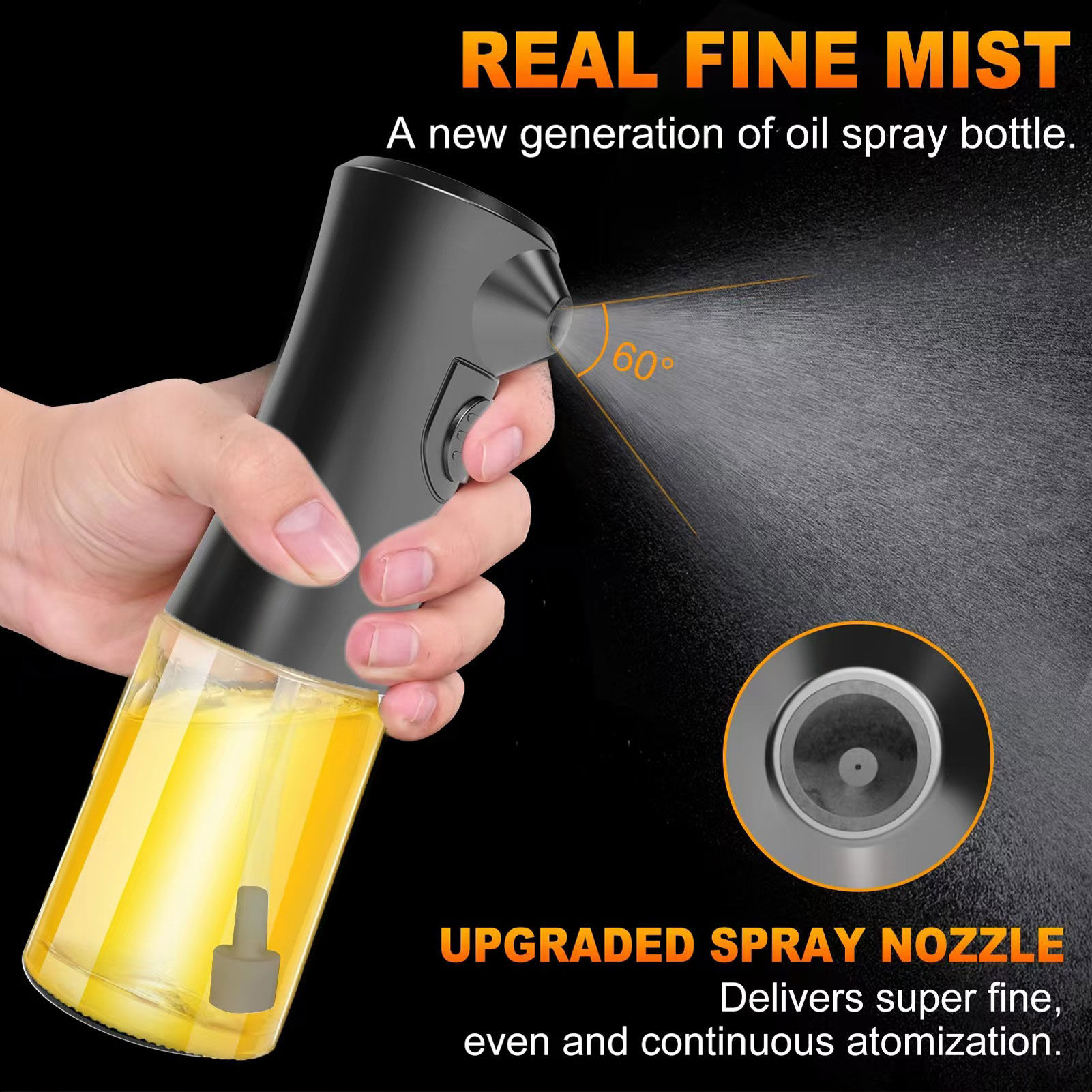 Electric Oil Sprayer Kitchen Utensils Oil Sprayer USB Charging BBQ Novelty Acces