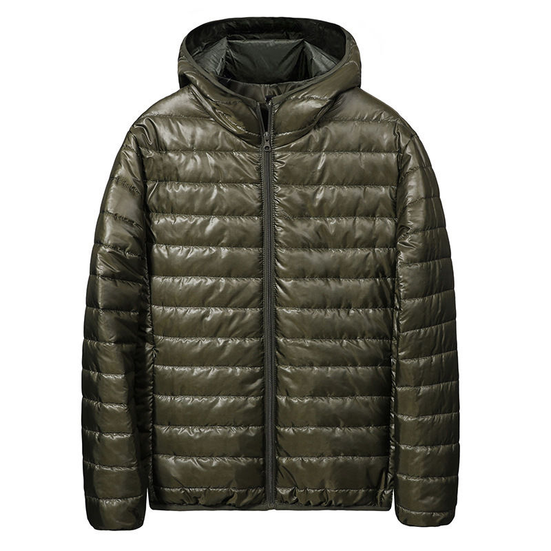 Men's Short Lightweight down Cotton Jacket Autumn Winter New Style Bread Style C