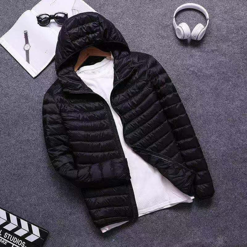 New Autumn and Winter Zipper Cotton-Padded Clothes Jacket Men's Fashion Hooded S