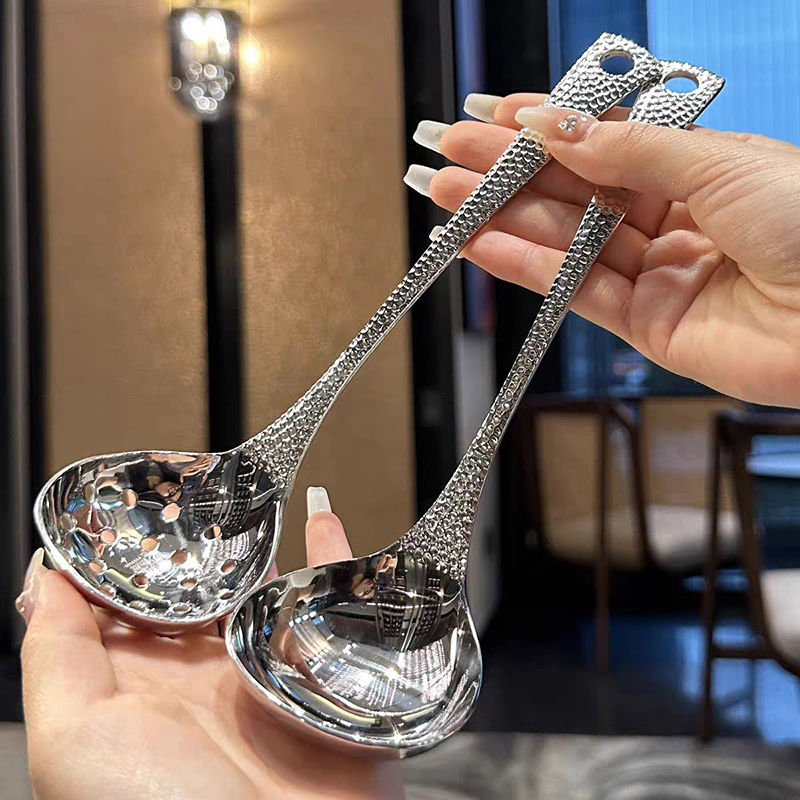 Stainless Steel Soup Spoon Deepen Large Capacity Spoon Silver Mirror Polished Fl