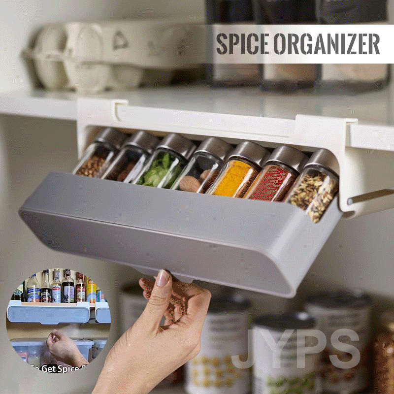 Kitchen Spice Rack Self-adhesive Spice Organizer Rack Seasoning Bottle Spice Org