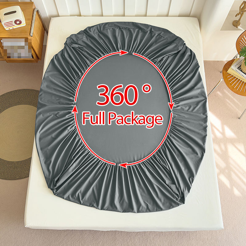 90/120/150/180x200 Fitted Bed Sheet With Elastic Band Solid Color Mattress Cover