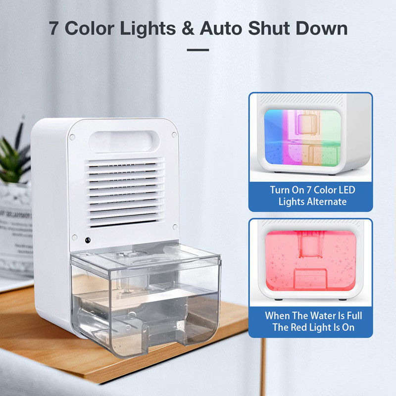 Mini Dehumidifier 1500ml Portable, Bathroom - Ultra Quiet & Auto Shut Off Dehumi