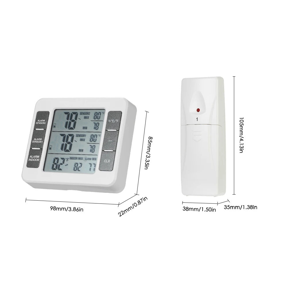 LCD Digital Thermometer Temperature Meter Indoor Outdoor Weather Station+ Wirele product image 4