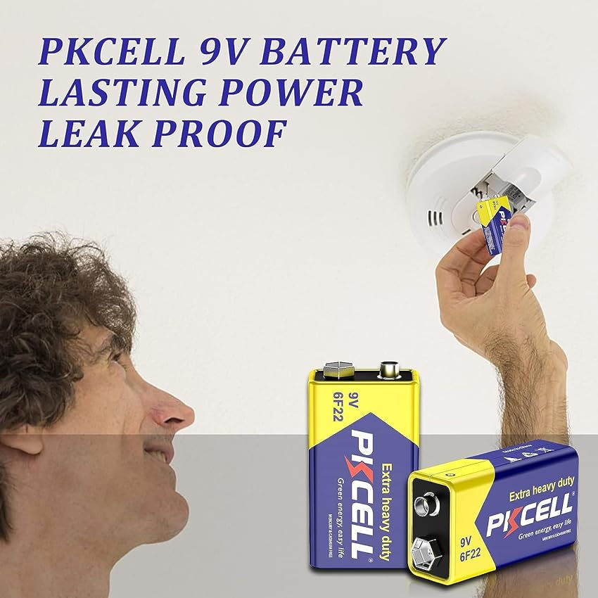 20PCS PKCELL PP3 6F22 9Volt Leak-Proof Non-Rechargeable Battery MN1604 EN22 Extr