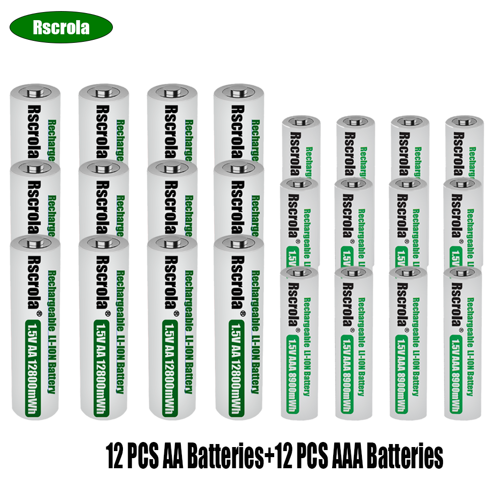 High Capacity Rechargeable AA 12800mWh Battery AAA 8900mWh Battery Charge with C