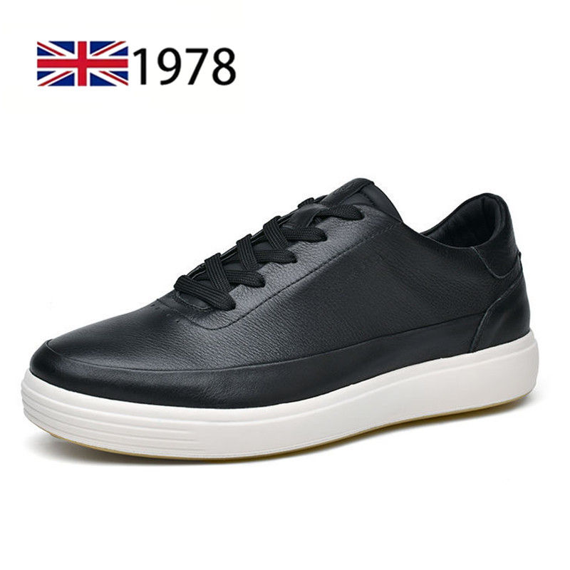 Fashion Men Shoes Genuine Leather Shoes Casual Lace-up Shoes Breathable Fashion