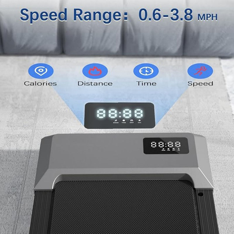 300lbs Treadmill for Home 2.5HP Treadmills Walking Pad LCD Digital Data Display