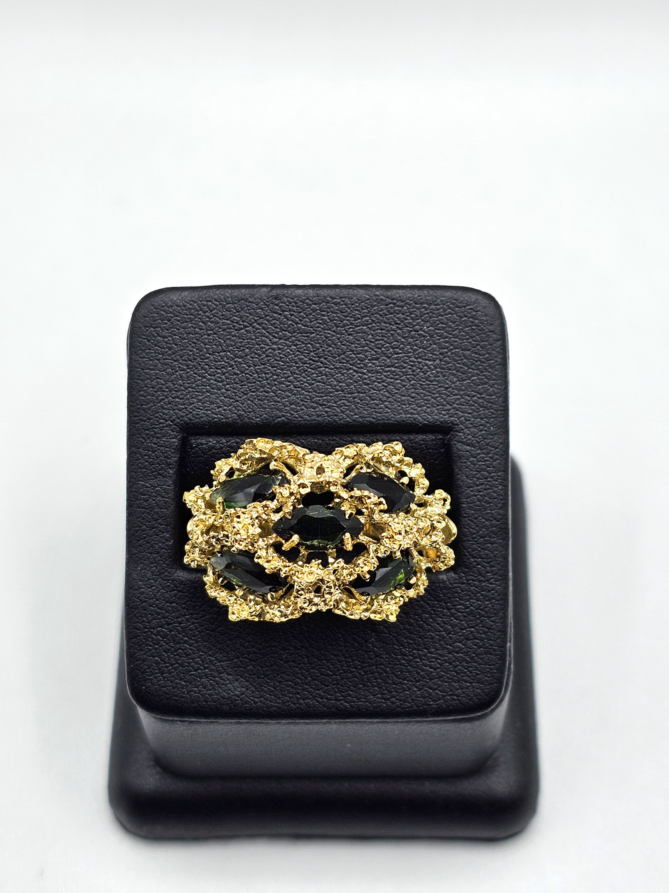 Five Stones Marquise Brilliant Cut Tourmaline Ring