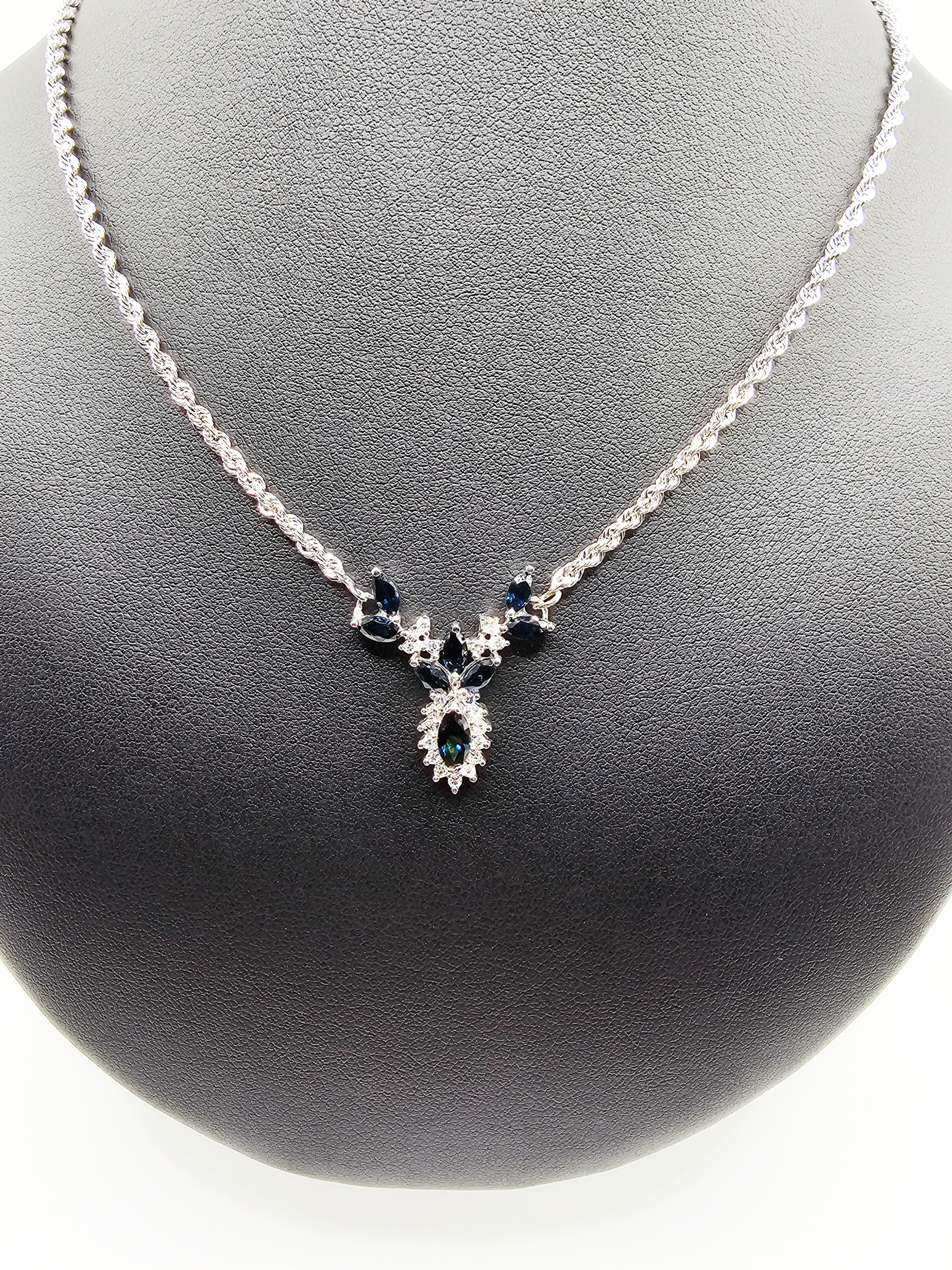 Sapphire and Diamond Necklace