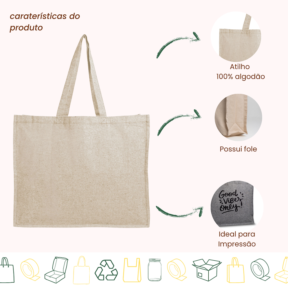 Miniatura: Tote Bag Fashionista - 49x40x15 cm