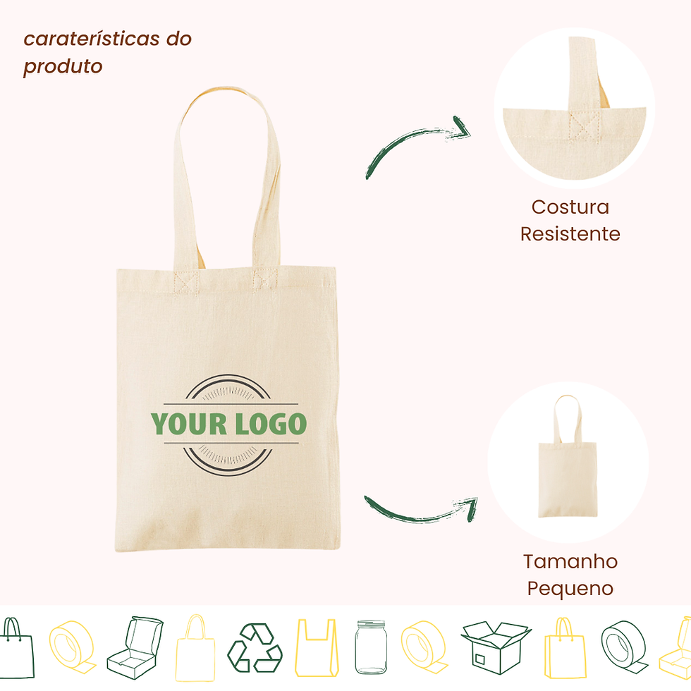 Miniature : Mini Tote Bag Cotton Medium - 24x28 cm 110 g/m²