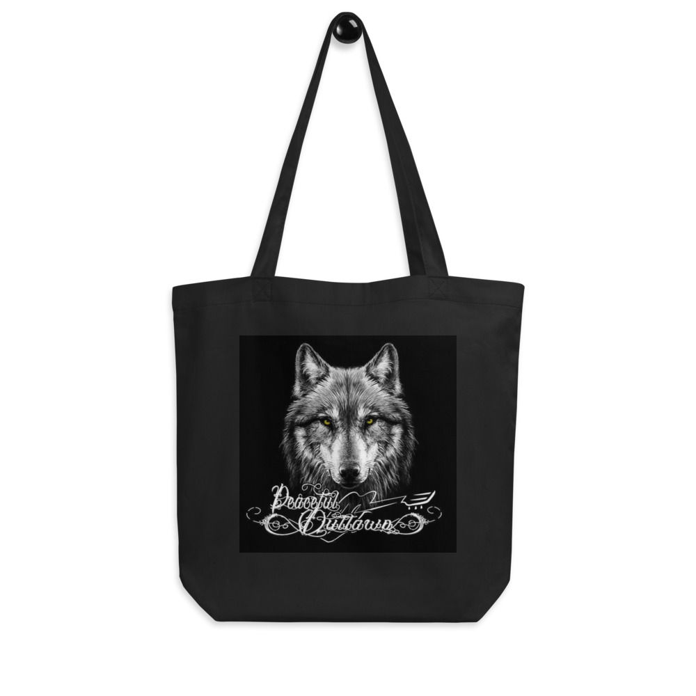 Peaceful Outlaws Wolf Logo Eco Tote Bag