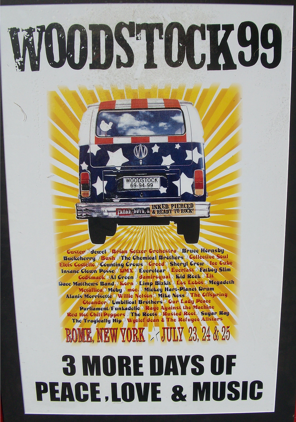 Woodstock '99 — event poster (Rome NY, July 23-25 1999)