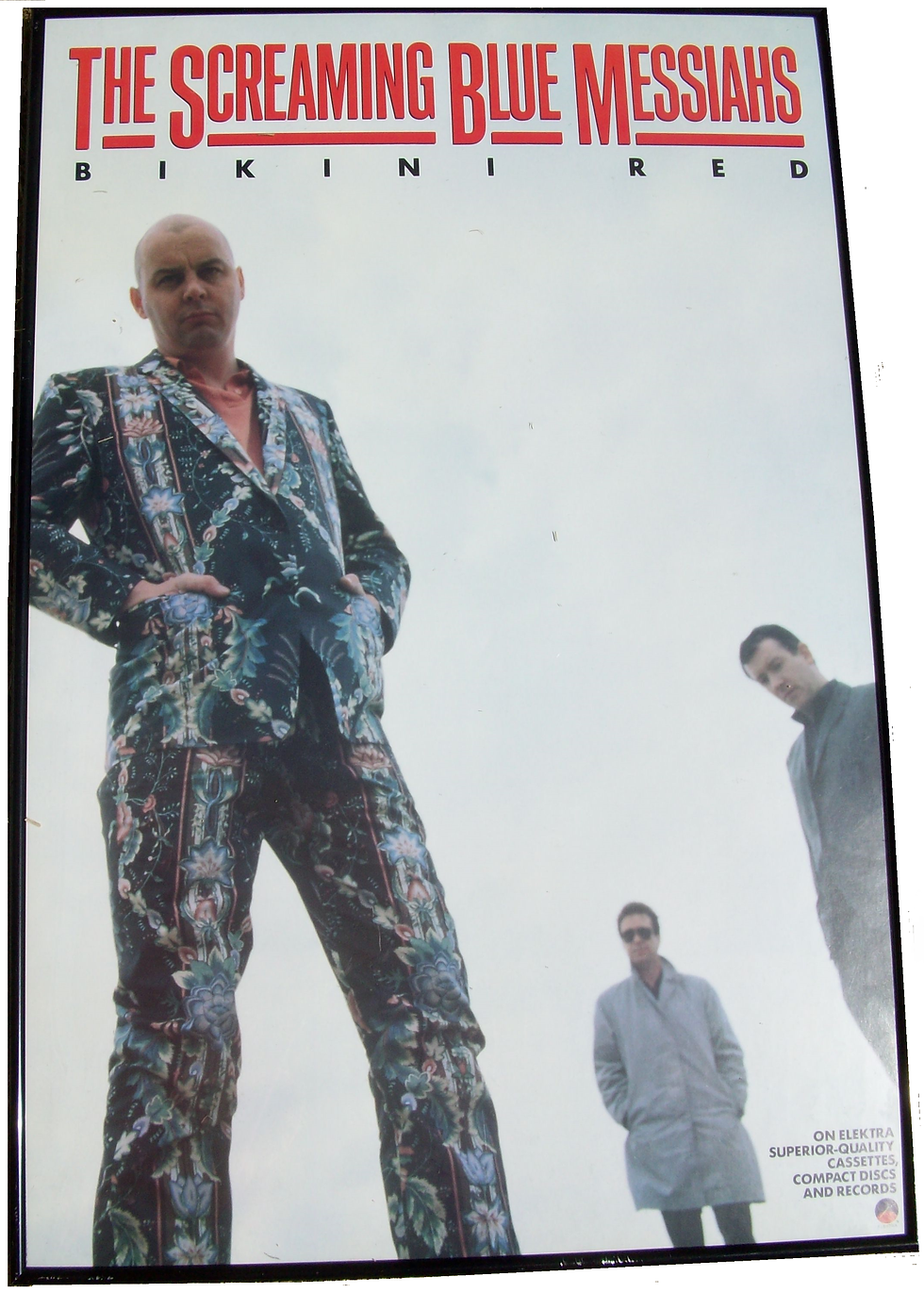 The Screaming Blue Messiahs — Bikini Red (Elektra promo, framed)