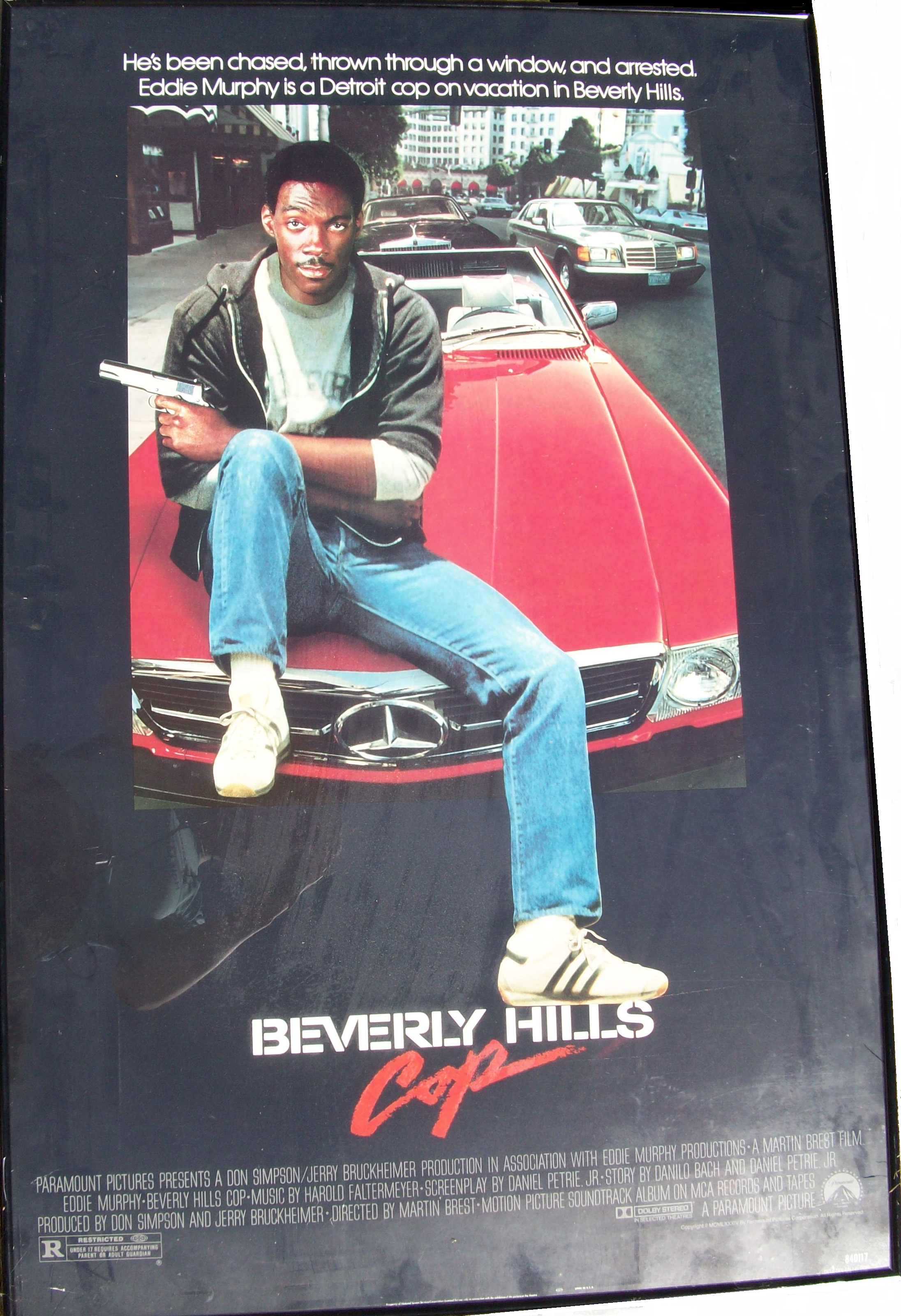 Beverly Hills Cop — theatrical one-sheet (Paramount, 1984, framed)