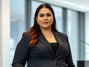 Plus size woman in bespoke tailored suit Sydney CBD by Chokman