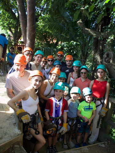  Ziplining through Roatan’s treetops, enjoying breathtaking views.
