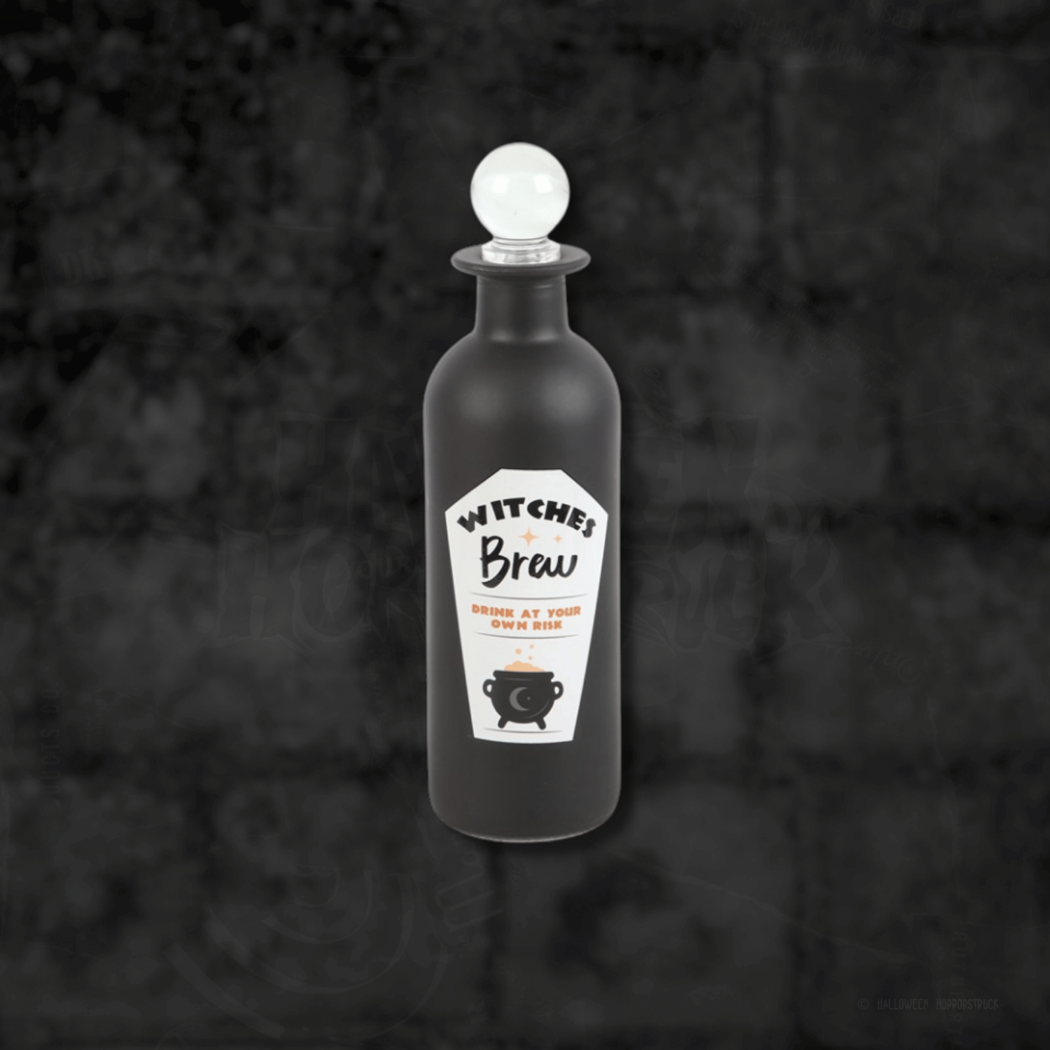 Decorative Witches Brew Glass Potion Bottle