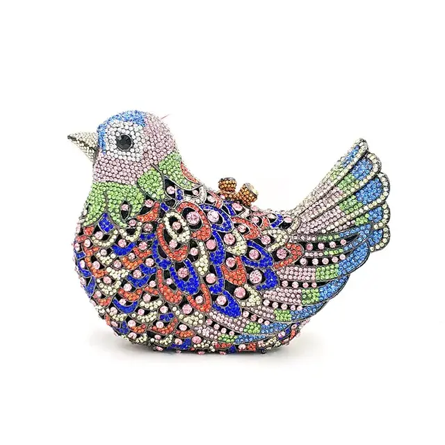 Thumbnail: Designer Crystal Bird Purse
