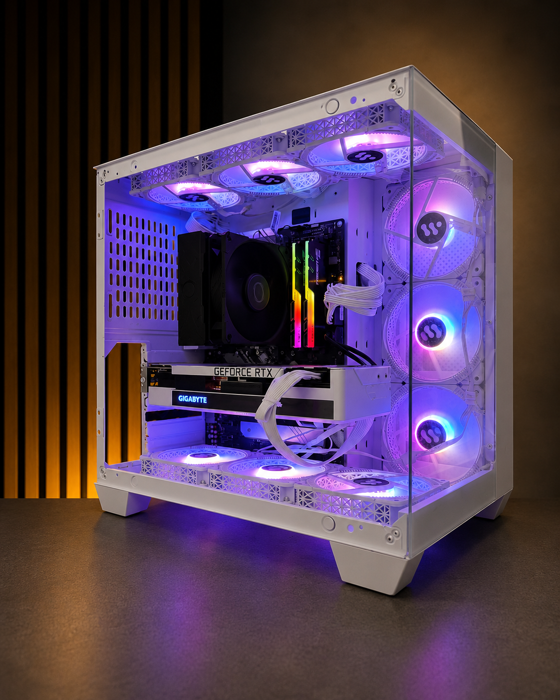 Completed custom PC photographed by The Tech Bench
