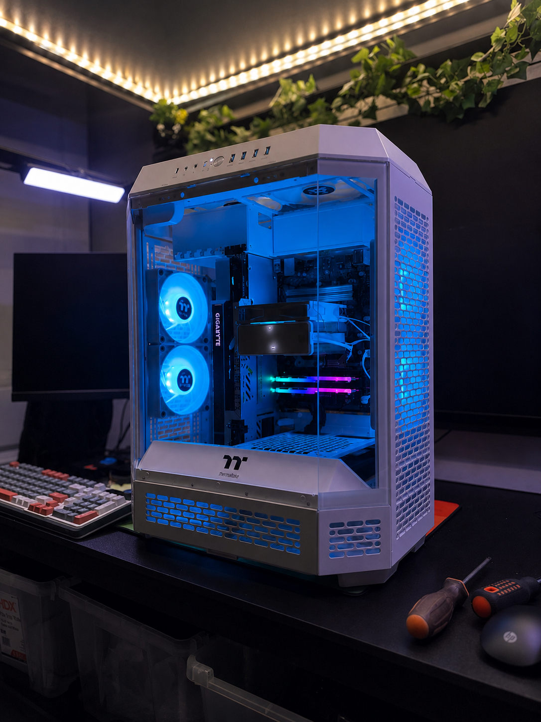Thermaltake Tower 500 White RTX 3080 Gaming PC Ryzen 7 5800X | RTX 3080 Vision